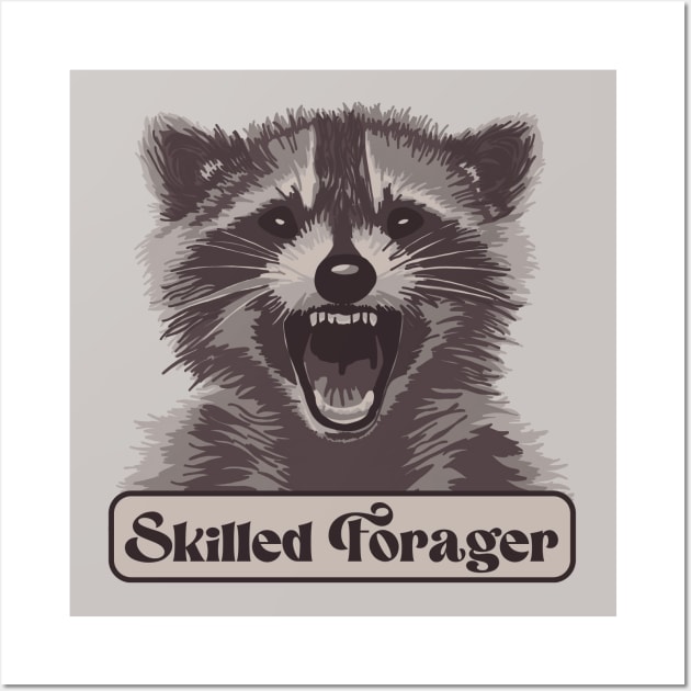 Skilled Forager Raccoon Wall Art by Slightly Unhinged